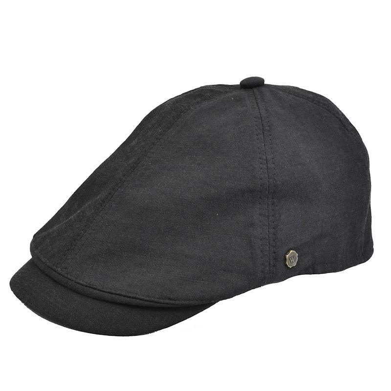 Schiebermütze Flatcap schwarz bis Größe 63